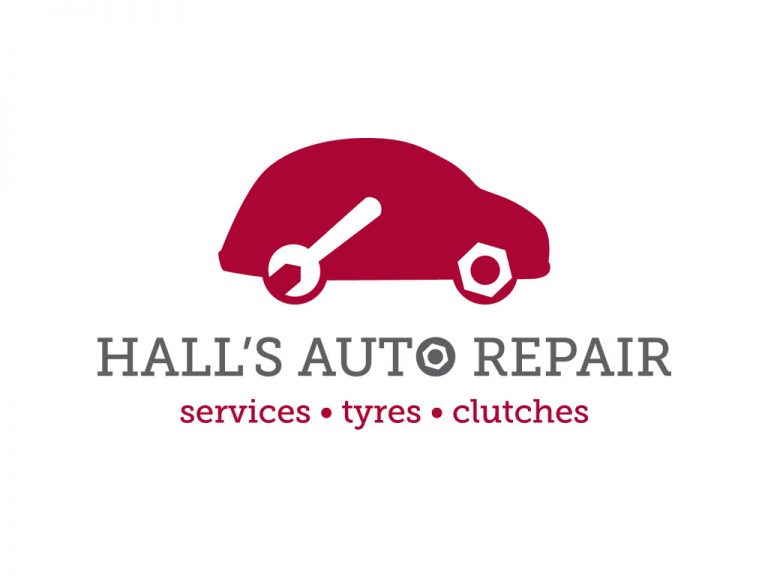 Halls Auto Repair Liz Hall Design graphic design and logo design