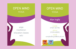 Liz Hall Design - Dru Yoga  business card