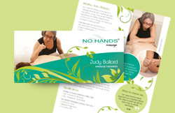 Liz Hall Design - No hands massage leaflet design